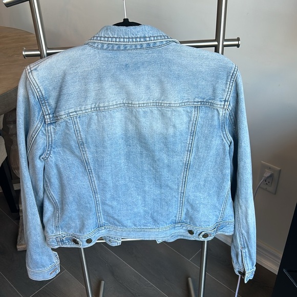 VTG Chaps Women Blue Denim Embroidered Jean Jacket Western Coastal Cowgirl Sz L - Picture 9 of 13